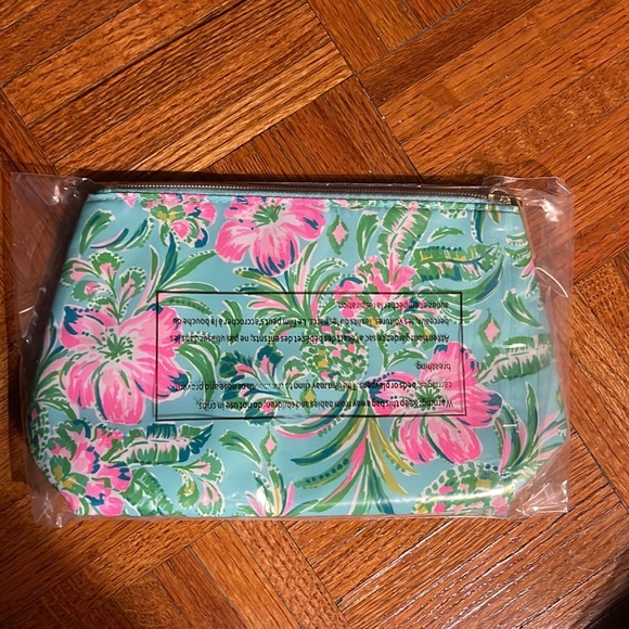 NWT/NIP Lilly pulitzer pouch Surf blue Oh Diamond girl folia - Picture 3 of 6